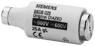 5SD8025 SIEMENS cartuccia fusibile 25AMP DIAZED 690 V per protezione di cavi e conduttori classe di impiego gG gra..
