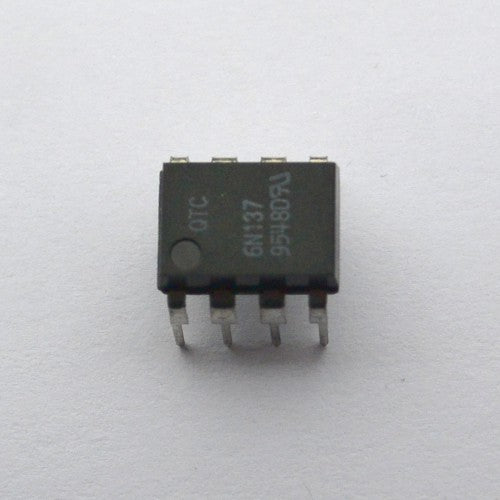 6N137 Fotoaccoppiatore/optoisolatore, uscita digitale, 1 canale, 5.3 kV, 10 Mbaud, DIP, 8 Pin