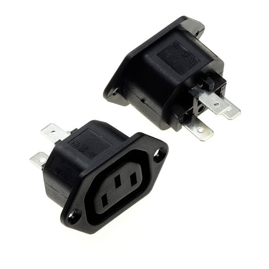 CONNETTORE PRESA IEC FEMMINA DRITTA MONTAGGIO A PANNELLO 15A  250V