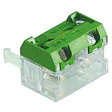 blocchetto di contatti BRETER 1NO 345640 VERDE COMPLETO DI SUPPORTO