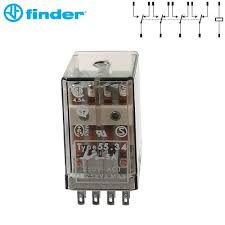 Relé serie 55.34 12Vdc 4 scambi 5A per zoccolo