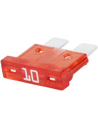 Fusibile omega per auto 10A, confezione da 10 pezzi, colore: ROSSO