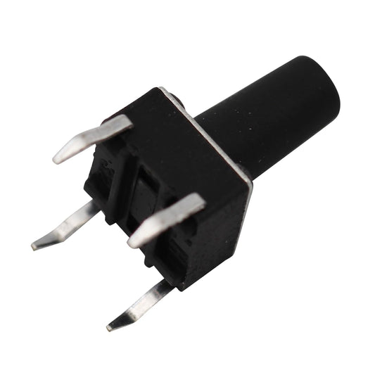 PULSANTETATTILE 6X6 MM ROSSO 4 PIN ALTO 10 MM