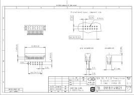09181149622 Connettore IDC Harting Maschio 14 vie 2 file, passo 2.54mm Foro passante