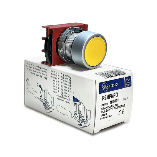 Pulsante normale General Electric CEMA P9MPNRG – Giallo